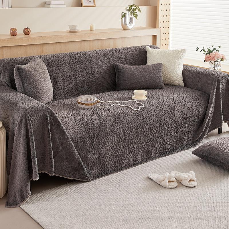 Зимнее полотенце для дивана, утолщенное флисовое покрывало для дивана, высококачественное розовое покрывало для дивана, не царапающееся