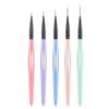 5PCS Colorful Nail Art Liner Painting Brush Nail Liner Pen Manicure Stripe Painting Flower Pen Acrylic Thin Liner Drawing Pen