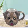 Кружка Такса Керамическая 3D Кружка для Кофе Собака-Сосиска с Яркой Рельефной Ручкой Расписанная Вручную Забавная Подарок для Любителей Собак для Любителей Кофе