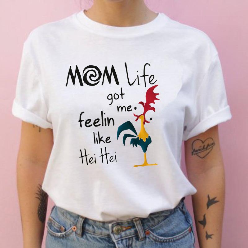 New Summer Cartoon Animal Letter Printed Roundneck Shortsleeved Tshirt for Women Made of Modal Fabric Aesthetic Clothes Tops