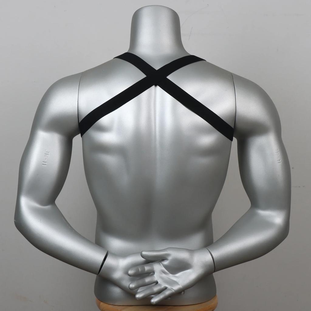 Мужской портупей с цепями, БДСМ, ПУ фетиш кожа, мужское нижнее белье, портупей для тела, мужской гей портупей, грудной бондаж, топ