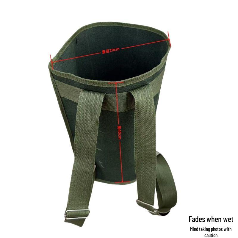 Круглый холщовый рюкзак для работы на ферме и сбора трав