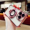 For iPhone 15 Pro Max Luxury Plating Frame Magsafe Magnetic Stand Phone Case For iPhone 11 12 13 14 15 Plus Lens Protective Cover