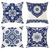 Four Digital Printed Pillowcases Retro Style Classic Sofa Cushion Pillowcases