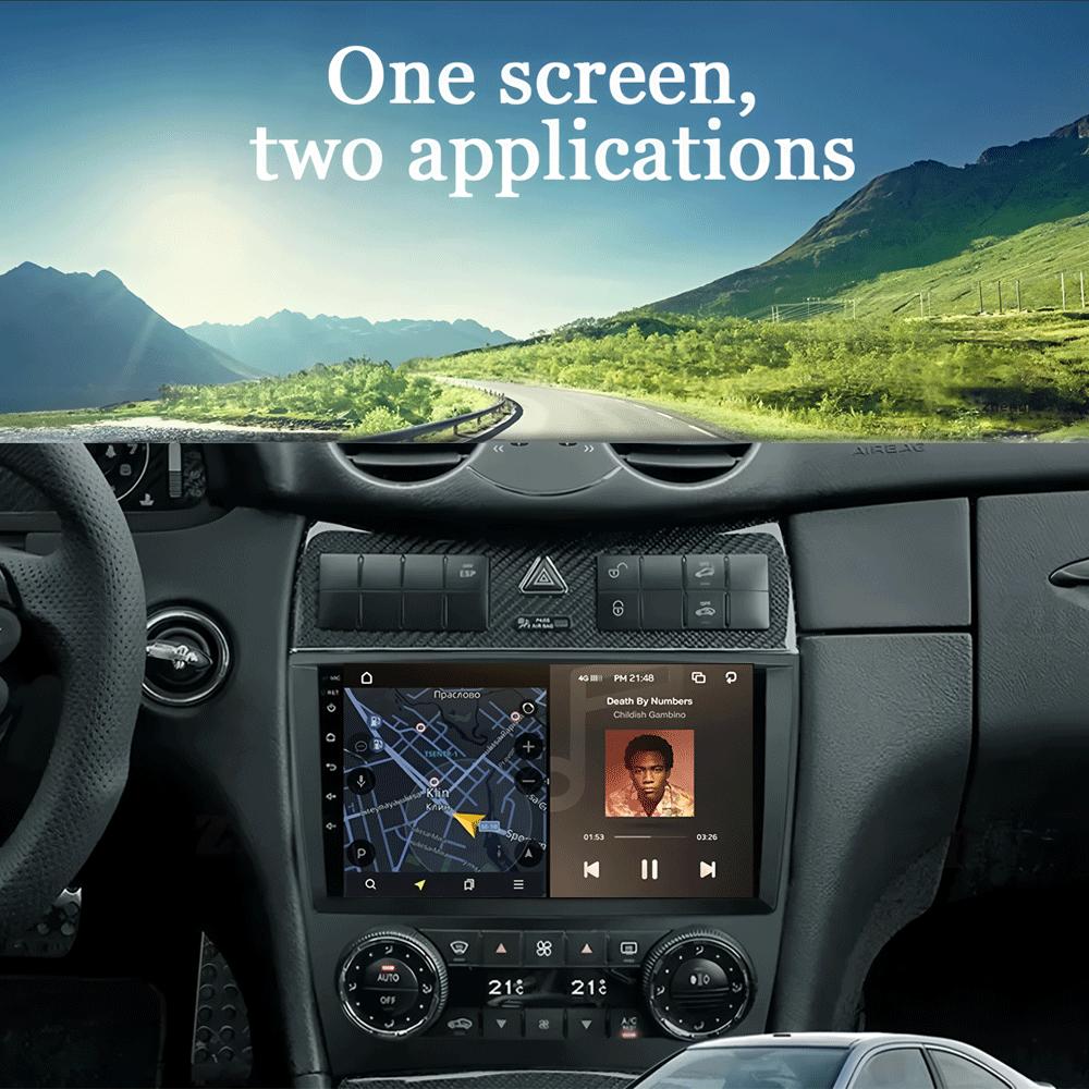 Для Mercedes/Benz/CLK/W203/W209/W219 W169 A160 C180 C200 GPS Навигация Видеоплеер Автомагнитола 8+128ГБ Android 14 Авто Видео