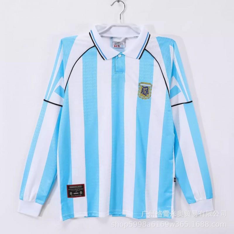 Retro Argentina National Team Soccer Jersey 1978 1986 1998 2006 Striped Football Shirt Men Fall Winter