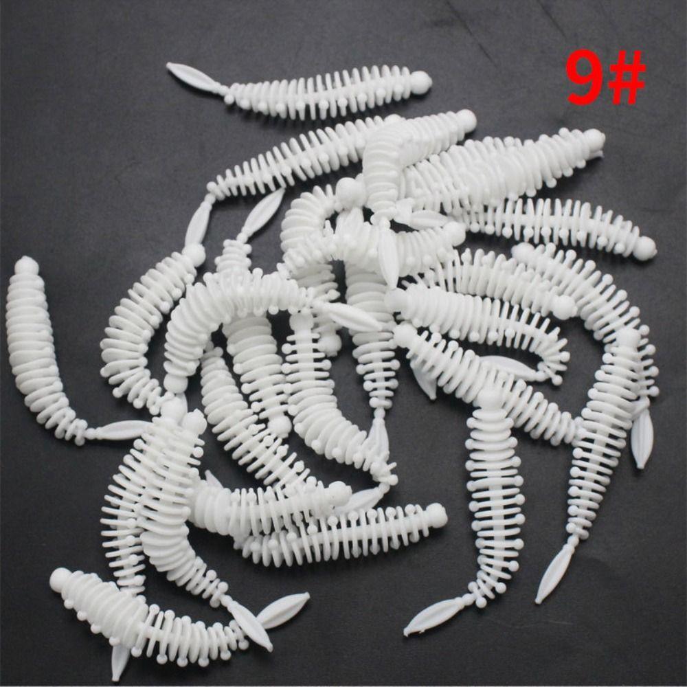 10PCS 5.5cm/1g Soft Fishing Lure PVC Soft Plastic Worm Lures New Fishing Tackle  Ocean Sea