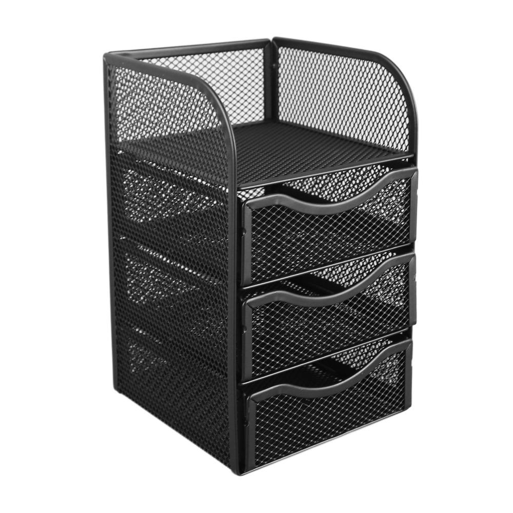 Metal Desk Organizer 3 Drawers Office Desk Organizer Desk Accessories Organizer For Office