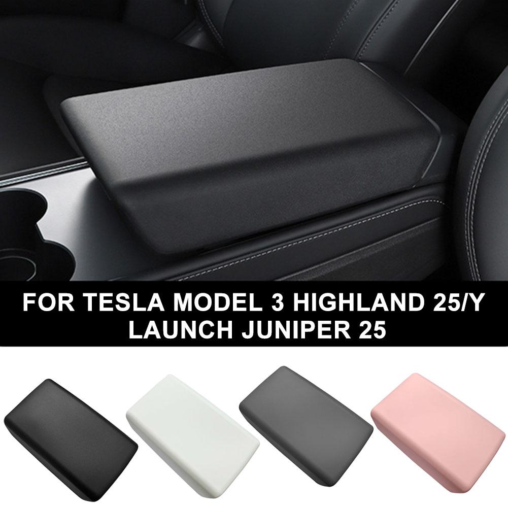 Защитный чехол на бокс-подлокотник для Tesla Model 3 Y 2025, мягкий чехол из ТПЭ, крышка подлокотника центральной консоли, декоративная накладка на подлокотник