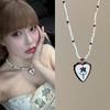 Капающая любовь цветок кулон бисерное ожерелье женская простая личность мода универсальная цепочка на шею свитер цепочка