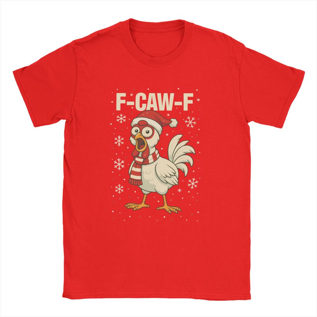 F Caw F Петух Смешная Птица Fcawf Курица Футболки Мужская Мода Хлопковая Футболка Круглый Вырез Короткий Рукав Футболка Большие Размеры Одежды