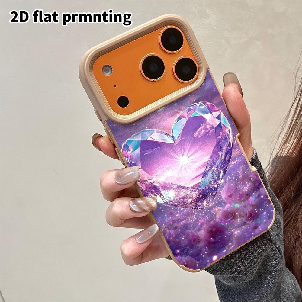 Phone Case: 2D flat lambskin suitable for iPhone 18 17 16 15 14 13Pro protective case, dreamy universe, crystal gems, Christmas and Halloween gifts
