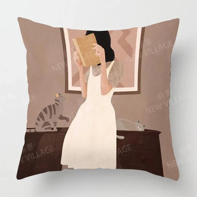 Скандинавский Осенний Домашний Декор Осень Наволочка для Подушки Плед Чехол для Подушки Дивана Бархат Современный