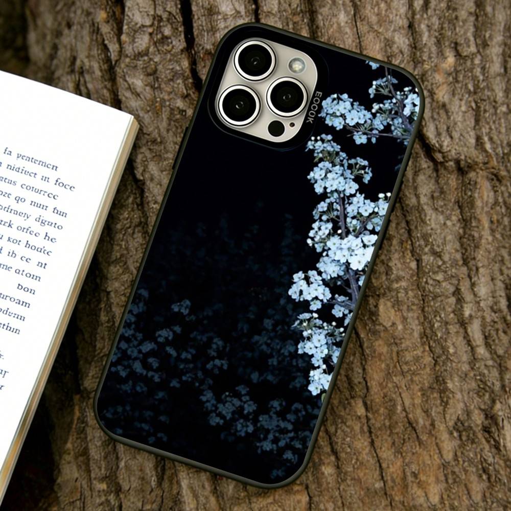 Чехол для телефона с цветочной веткой для iPhone 17,16,15,14,13,12,11 Plus,Pro Max,XS,Разноцветный Серебристый Чехол для телефона Funda Cover