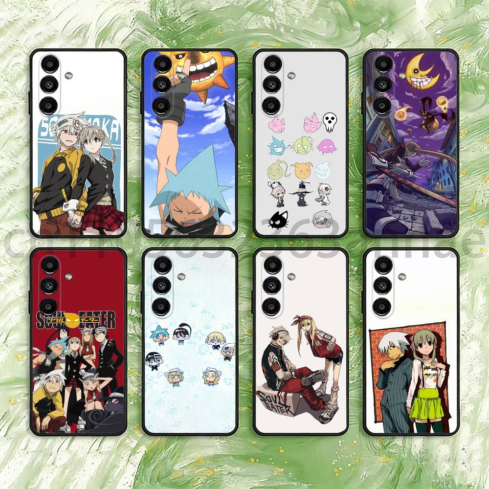 Чехол для телефона S-Soul Eater Аниме для Samsung S25,24,21,22,23,S30,Ultra,S20,Plus,Fe,Lite,Note,S10,S9, Черный Мягкий