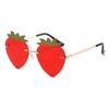 Women Sunglasses Funny Strawberry Shape Sunglass Irregular Personality Sun Glasses Retro Uv400 Candy Color Party Lens Eyewear