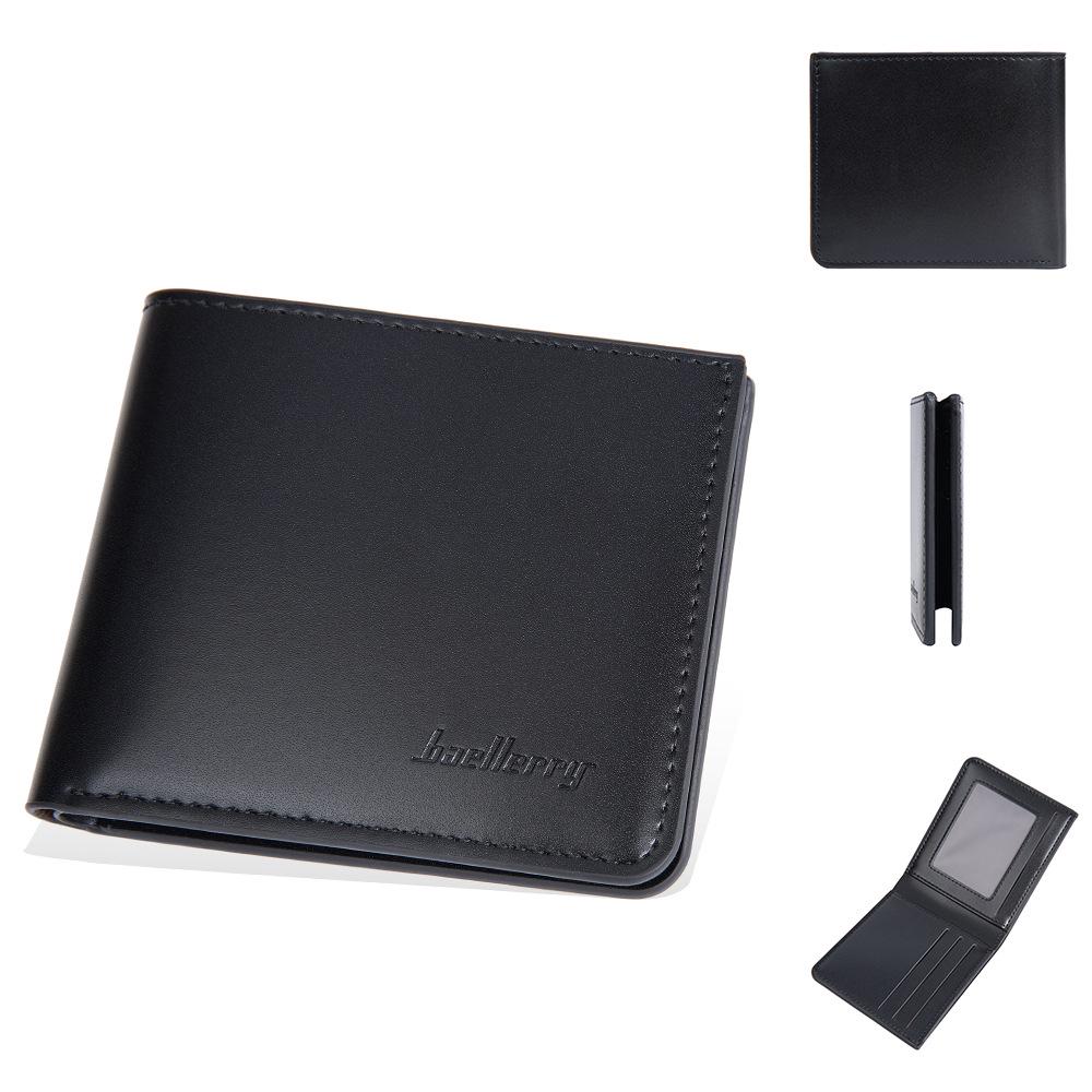 Men's Korean Style Slim Bifold Leather Wallet