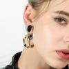 1 пара серег-гвоздиков, преувеличенные многослойные полые большие ретро леопардовые женские серьги-подвески, модные украшения