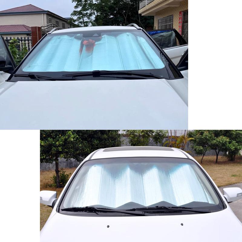 Автомобильный солнцезащитный козырек, 1 шт., серебристый цвет, складной козырек для лобового стекла автомобиля, передний и задний блок, солнцезащитный козырек, автомобильные аксессуары