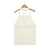 Spring and Summer Women's Vest Rainbow Colorful Hanging Neck Top Fashion Backless Knitted Tops Lace-up Undershirt Female Vest
