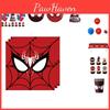 Spiderman Themed Birthday Party Supplies Set Red Masks Paper Plates Cups Napkins And Cutlery