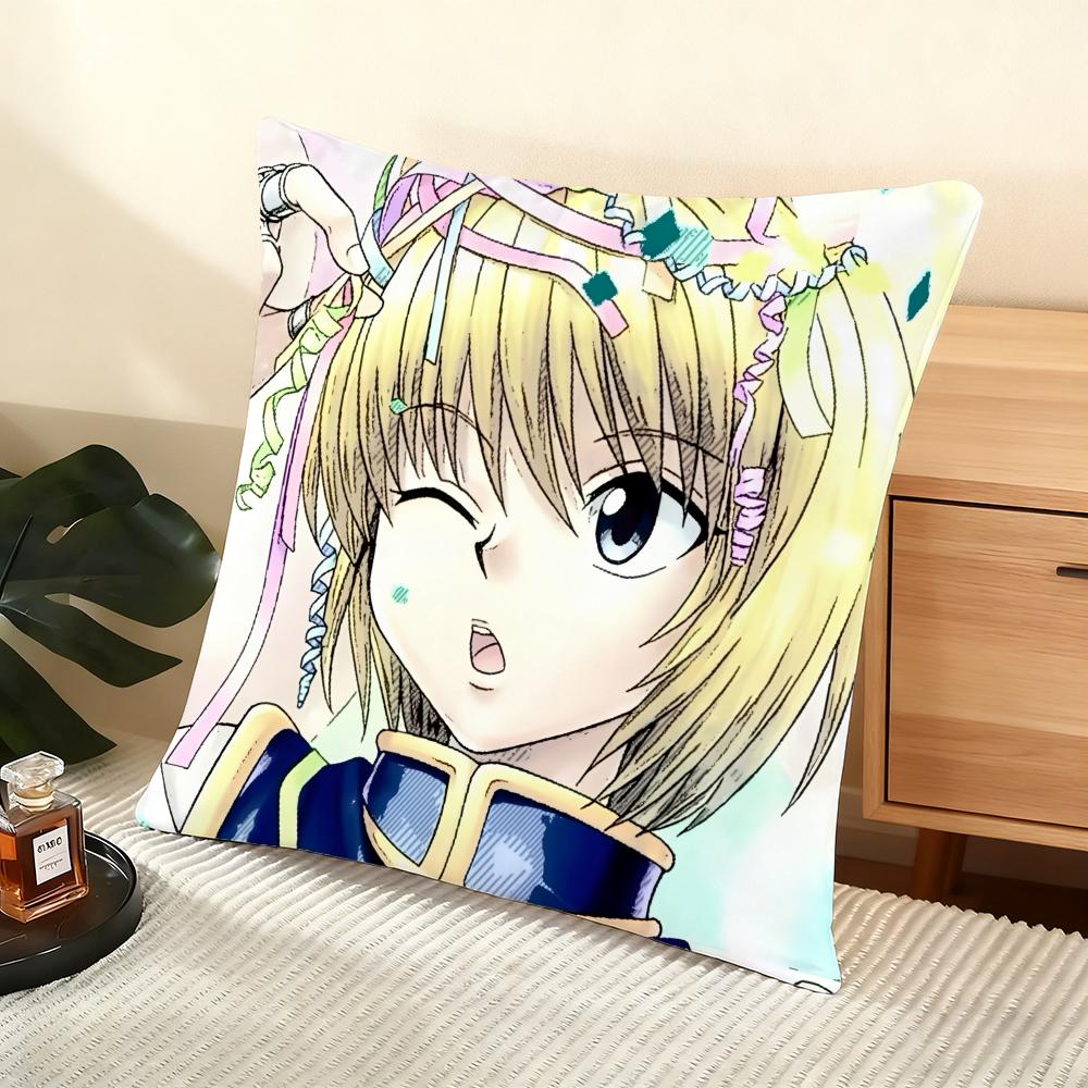 H-Hunter X Hunter Наволочка Мягкая Короткошерстная Плюшевая Наволочка для Подушки Гладкая Уютная Текстура Эстетичная Наволочка для Подушки Декор Дома