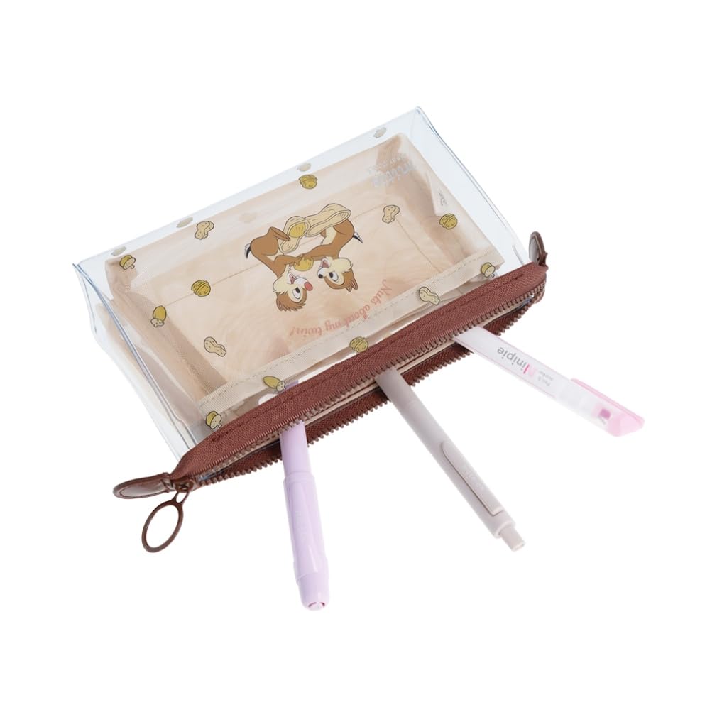 Stationery Disney Pouch Clear Mitte Chip Dale S2332620 Sun-Star &