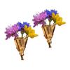 2Pcs Artful Flower Vase Brooch Real/Dried Flower Holder Wearable Floral Lapel Pin Minimalist Art Brooch