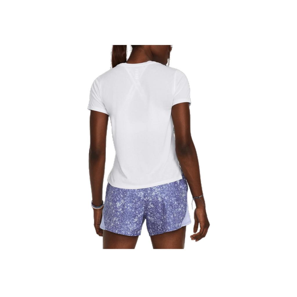 Under Armour Однотонный фирменный логотип с круглым вырезом, повседневный свитер с коротким рукавом, женская футболка, белая 1382434-100