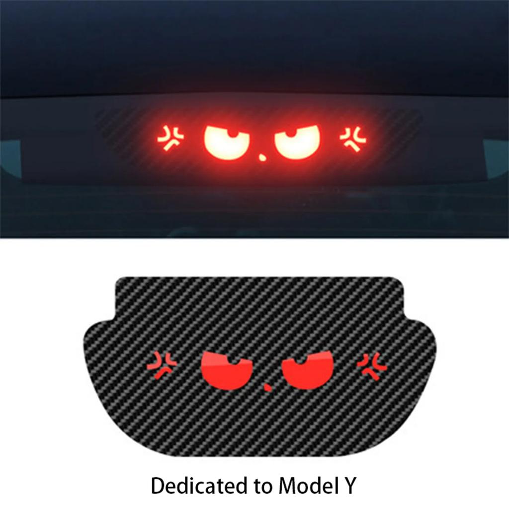 Принимаем индивидуальные наклейки для Tesla Model 3 Y Car High Mounted Brake Acrylic Projection Board Top Tail Light Emblem Halloween