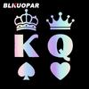 BLKUOPAR King And Queen Crown Car Stickers ATV Vinyl Creative Decal Waterproof Sunscreen Laptop Graphics Surfboard Car Lable