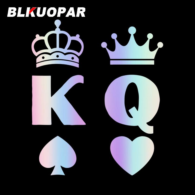 BLKUOPAR King And Queen Crown Car Stickers ATV Vinyl Creative Decal Waterproof Sunscreen Laptop Graphics Surfboard Car Lable