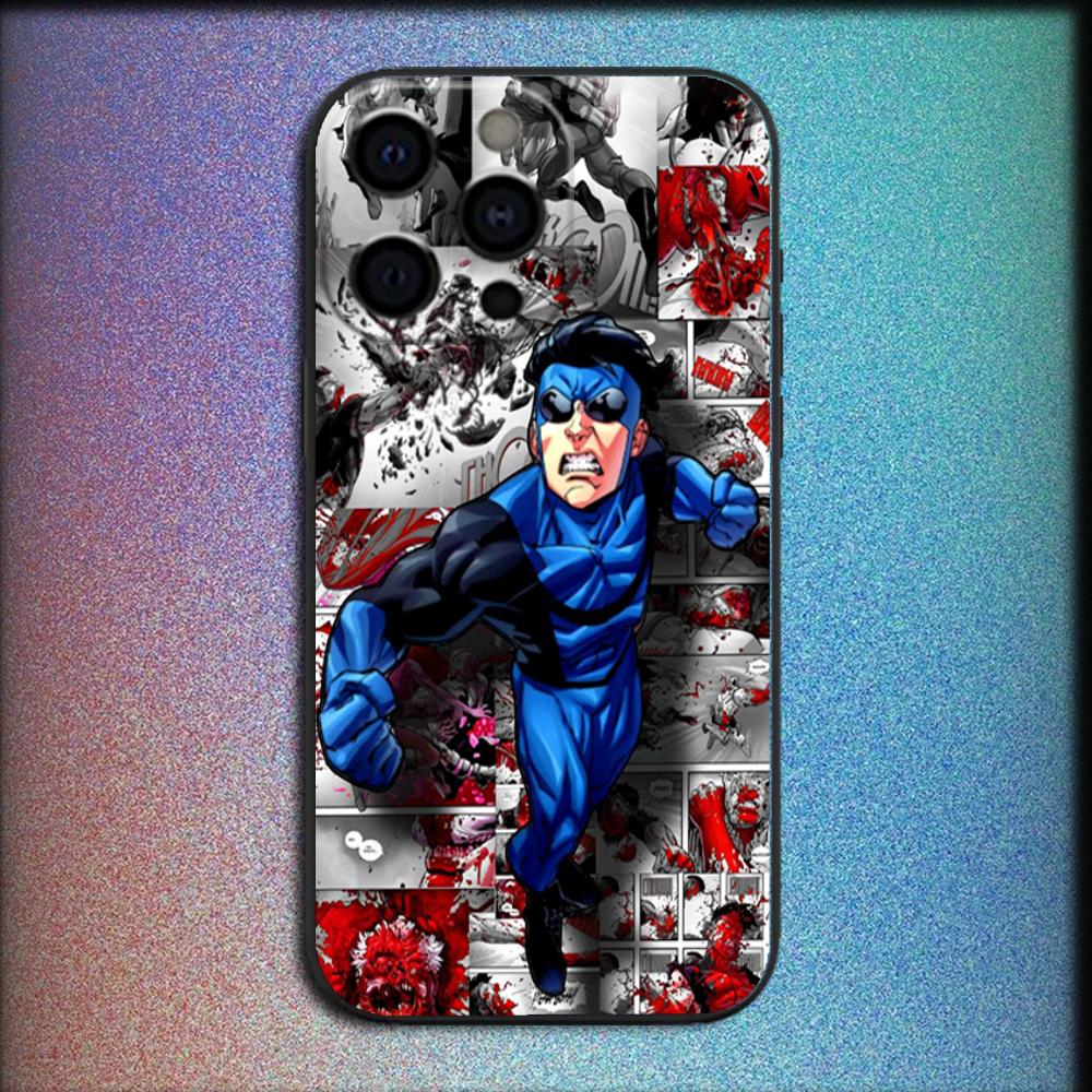 Anime TV I-Invincible Phone Case For iPhone 16,15,14,13,12,11,Pro,X,XS,Max,XR,Plus,Mini Soft Black Cover