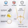Stylish Chic Bow and Arrow Pendant Necklace for Men, Waterproof 18K Gold Plated Stainless Steel Archer Necklace, Fashion Jewelry