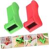 FUNNETOYU 2-Piece Vegetable Chopper Set with Finger Guard, Kitchen Vegetable Slicer, Manual Vegetable Grater, Practical Green Bean Shredder