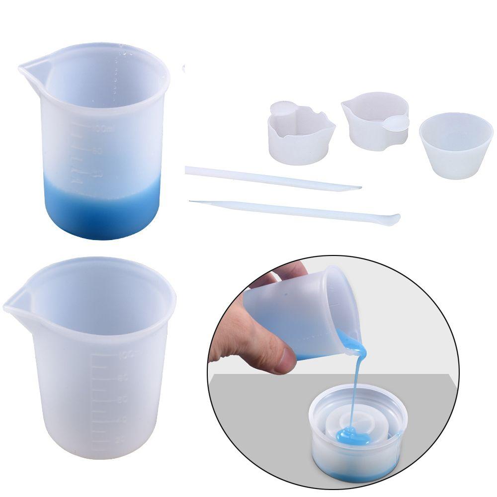 Моющийся Многоразовый Ручной Работы Эпоксидная Смола Чашка Инструмент для Изготовления Ювелирных Изделий Мерная Чашка Силиконовая Форма