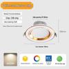 Three-Color Downlight Recessed Ceiling Spotlight for Living Room