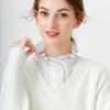 Women Sweet Ruffles Stand False Fake Collar Female White Button Down Half-shirt Lace False Collar Girls Detachable Collar