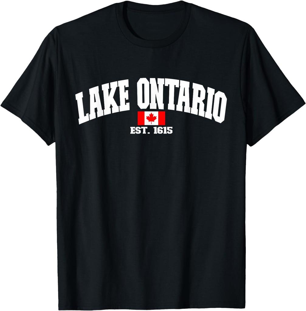 Lake Ontario Canada Flag Vintage EST 1615 Canadian Pride T-Shirt