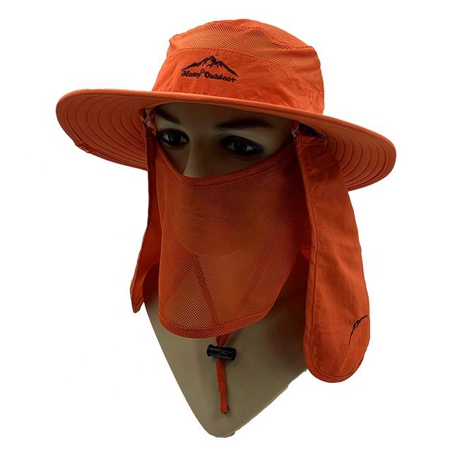 UV Protection Bucket Hat with Neck Flap for Unisex Outdoor Activities