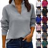 Women's Fashion Solid Color Stand Collar Fashion Women's Knitted Sweatshirt