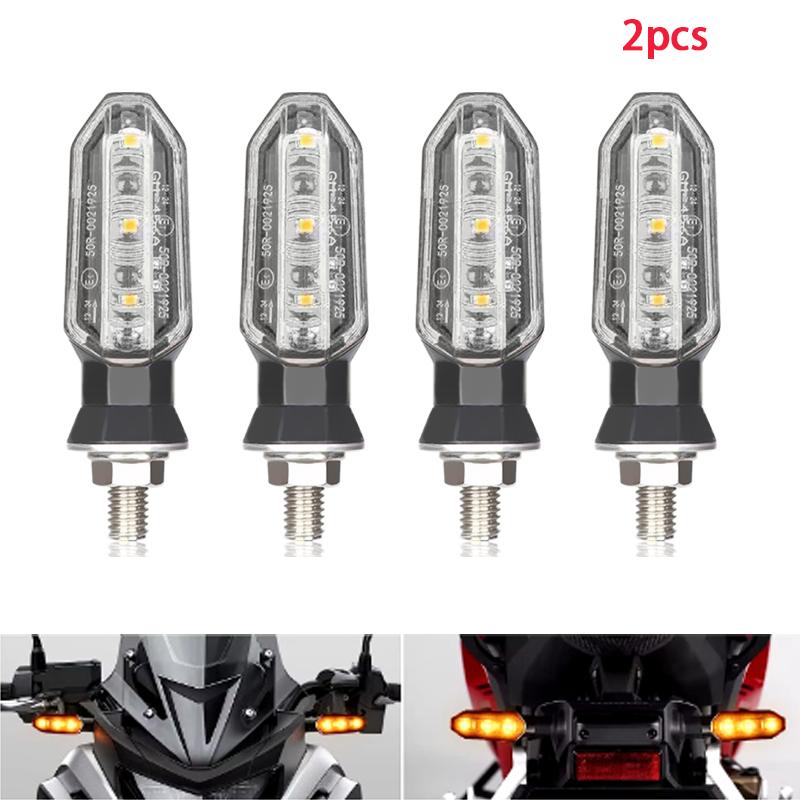 Светодиодные поворотники для мотоцикла 8 мм Мини мигающий свет для Honda CBR500R CBR650F CB500X CRF250L MSX125 12 В Мотоциклетный указатель