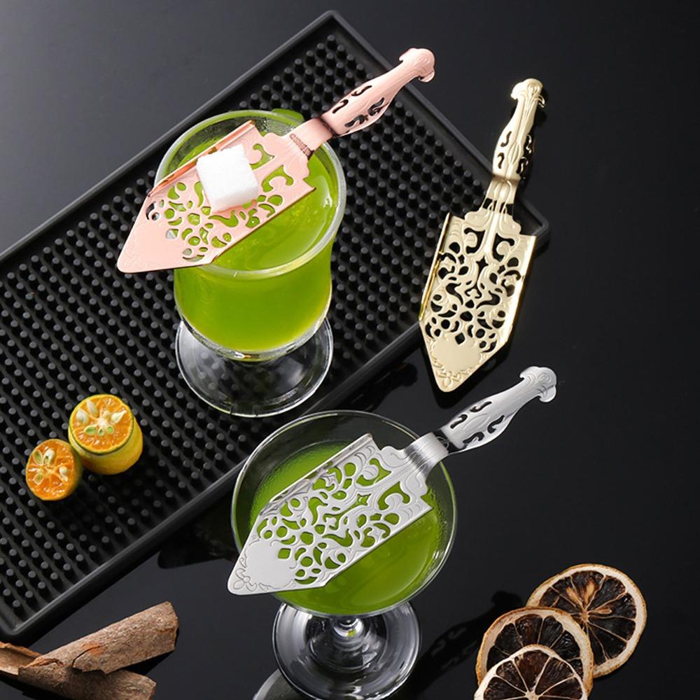 Vintage Absinthe Filter Spoon Hollow Design Strainer Spoon Wormwood Cocktail Spoon Cocktail Bars