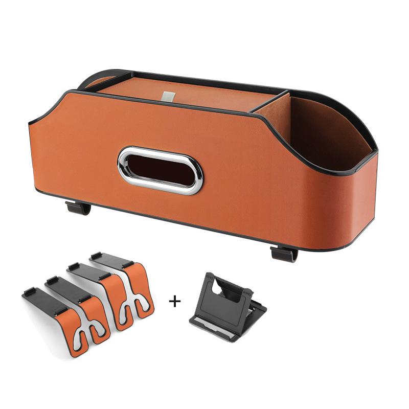 Органайзер на спинку автомобильного сиденья с подстаканником, коробкой для салфеток и держателями для мобильных телефонов, автомобильный подголовник, многофункциональный ящик для хранения на заднем сиденье