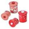 2PCS Christmas Jar with Lid Gift Candy Storage Jar Tinplate Sealed Storage Canister for Biscuits Sna