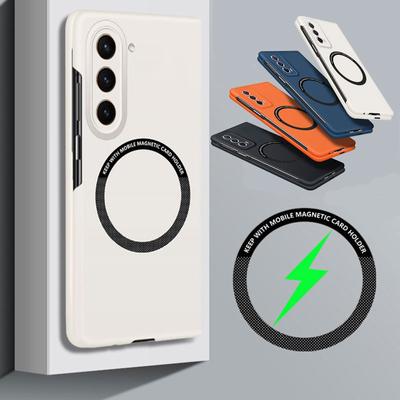 Магнитный чехол Magsafe для Samsung Galaxy Z Fold 5 Fold4 Fold3 5G, тонкий безрамочный жесткий чехол из ПК, чехлы с беспроводной зарядкой