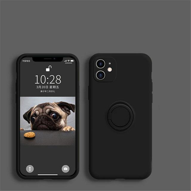 Оригинальный силиконовый чехол-держатель с магнитным кольцом для Iphone 14 11 12 13 Pro Max Xs Max Xr Xs X 14, мягкая автомобильная подставка, чехол с кронштейном на палец