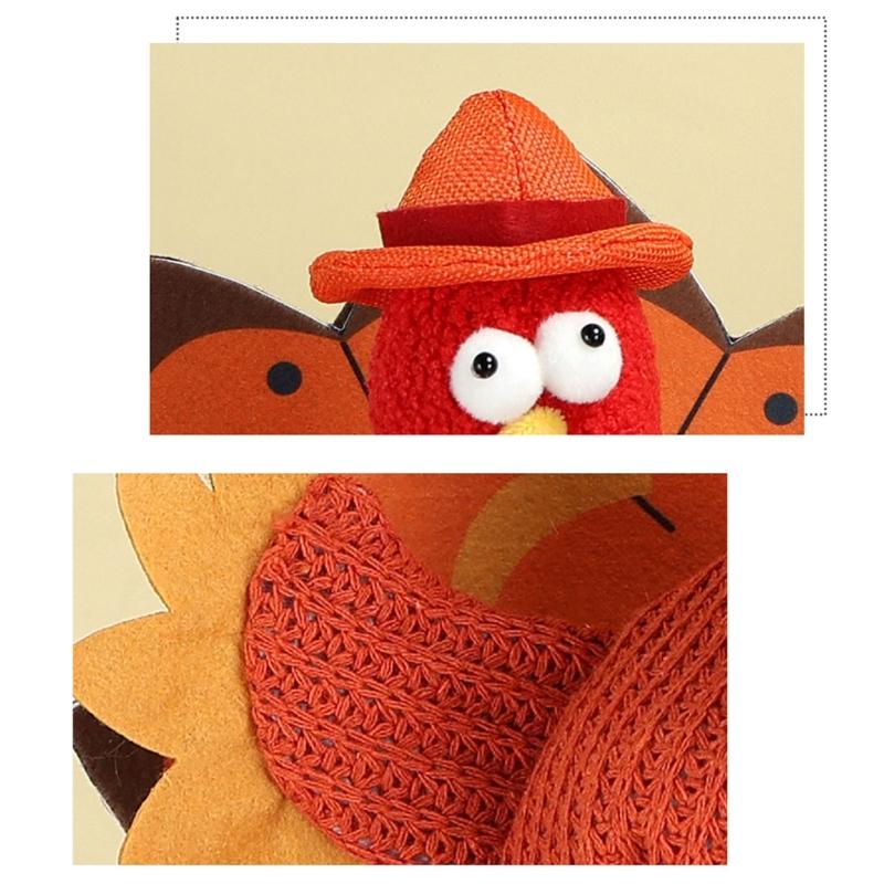 Festival Turkey Shape Costume Hat Thanksgiving Party Headwear Soft Breathable Design For Kids Adults Outdoor indoor Use