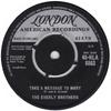 7inch Record EVERLY BROTHERS - Take A Message To Mary 45HLA8863 London Records - UK Rock Used
