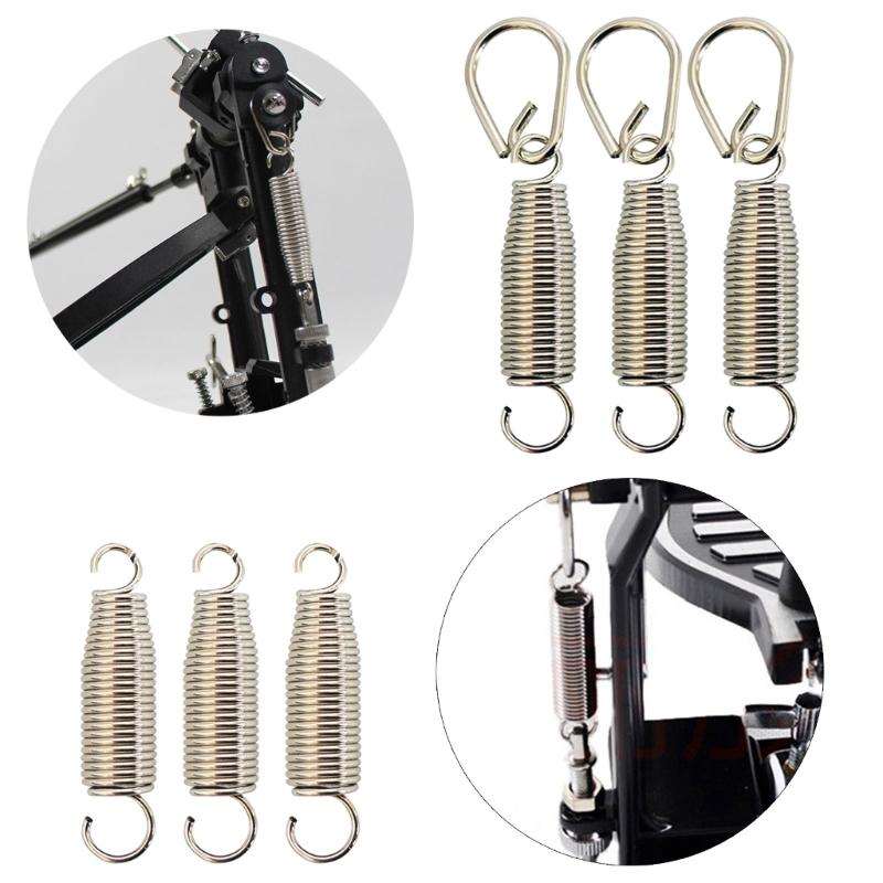 3Pcs Drum Pedal Springs Set Tensioner Drum Foot Pedal Spring Drum Extension Spring Drum Springs Accessories Replacement